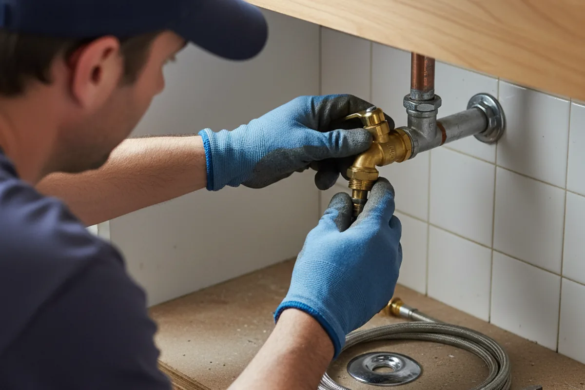 Shutoff valve and fitting work during Faucet and Fixture Repair in Pennville